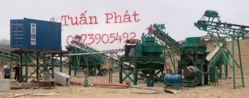 Gia công- Lắp đặt và bàn giao dây chuyền nghiền cát nhân tạo 45t/h Tại Thái Nguyên